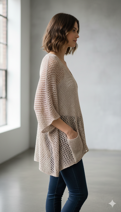 Crochet Double Pocket Top