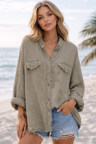 Boho Floral Embroidered Top