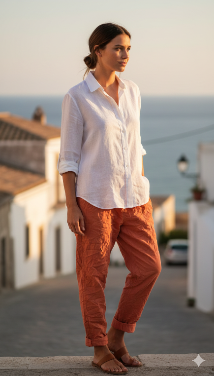 Solid Cold Wash Stretch Pants