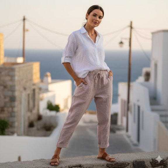 Solid Cold Wash Stretch Pants