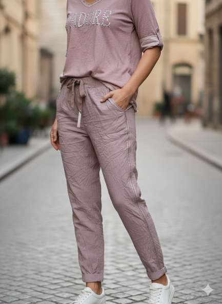 Ribbon Stretch Pants