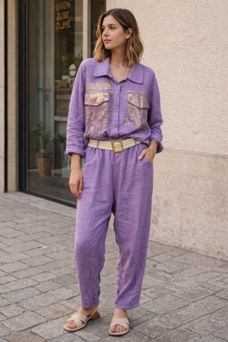 Linen Pants with Belt