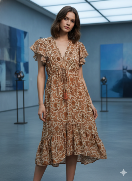 Circle Print Dress