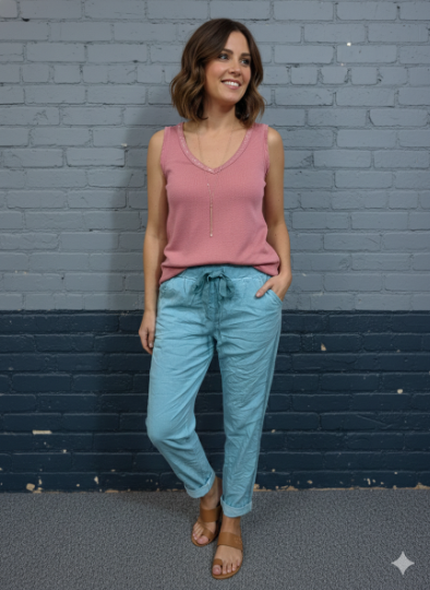 Sequin Tank Tops V-Neck
