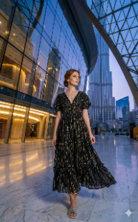 Obsidian Streak Fusion Dress