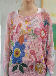 Soft Blossoms Mesh Top
