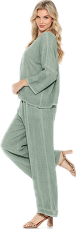 Frayed Gauze Pants