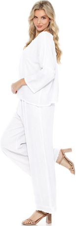Frayed Gauze Pants