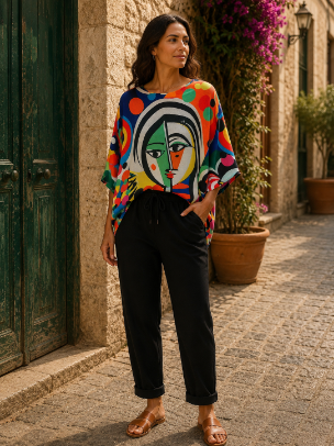 Picasso Pop Mesh Top