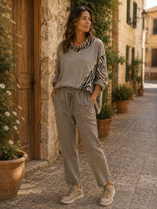 Zebra Contrast Lounge Set