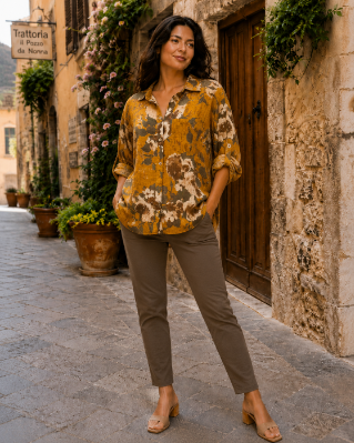Floral Button-Up Top