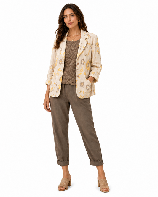 Floral Textured Blazer