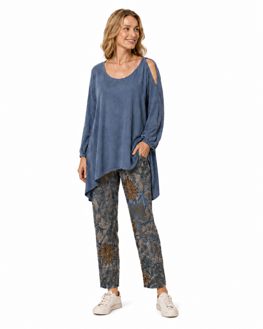 Off-Shoulder Pocket Tunic Top
