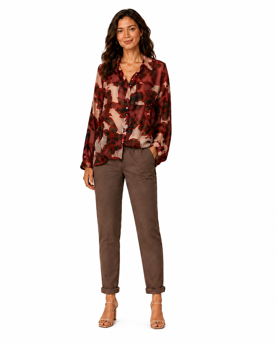 Floral Cotton Silk Printed Blouse