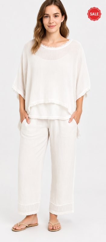Fishnet Linen Pants