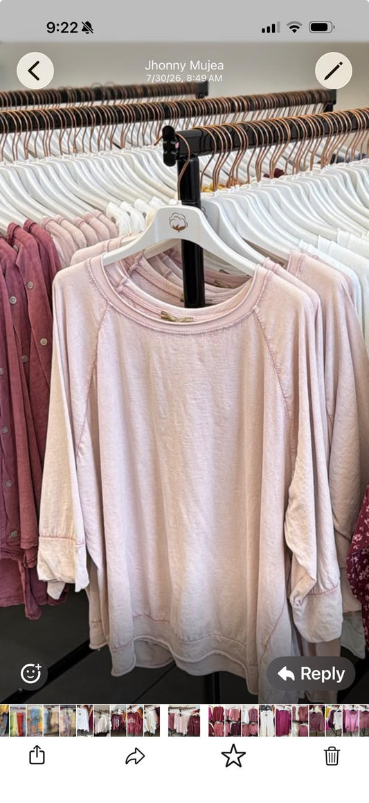 7171 Washed Cotton Terry Raglan