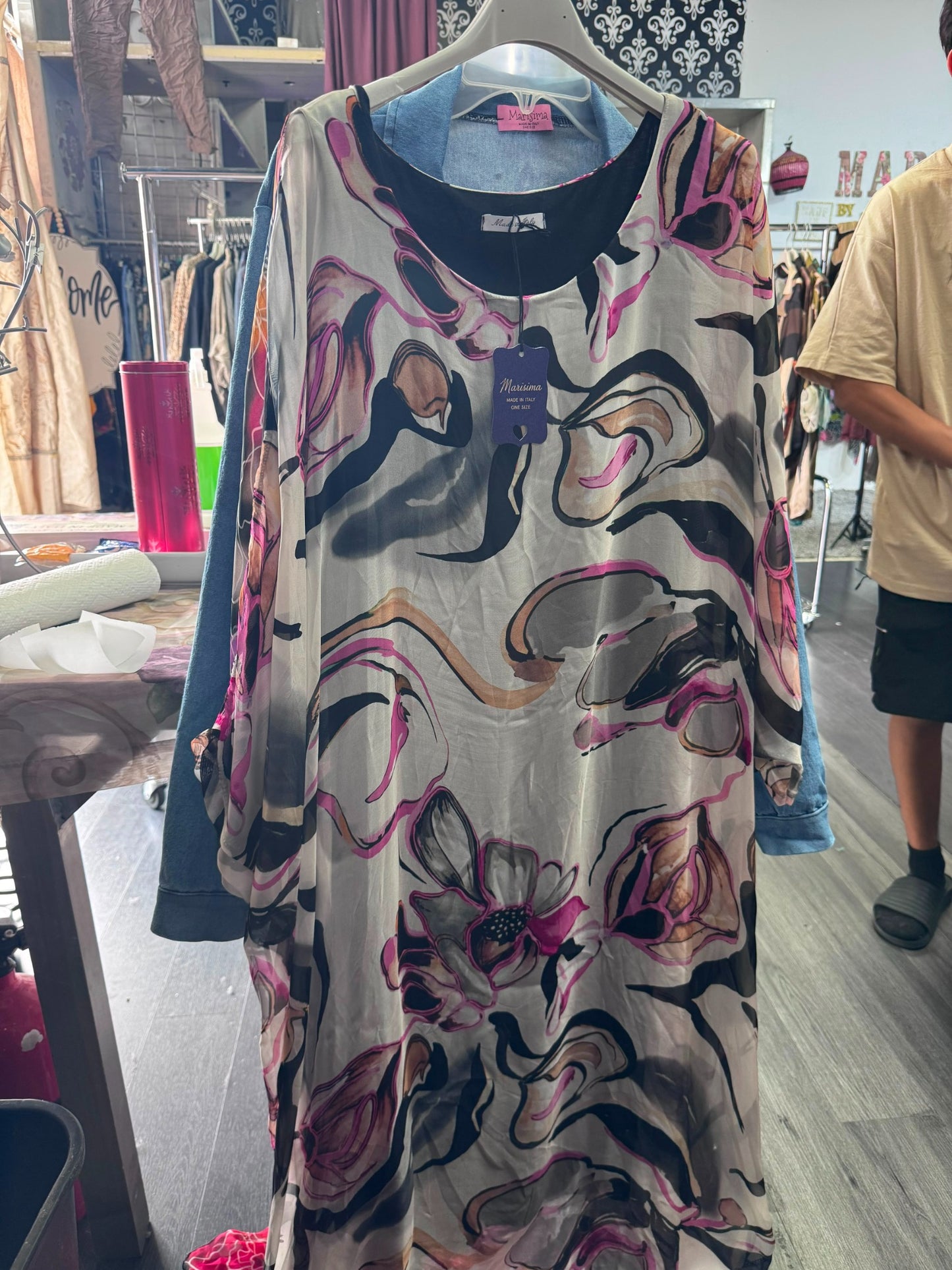 67919 Brushstroke Layered Dress