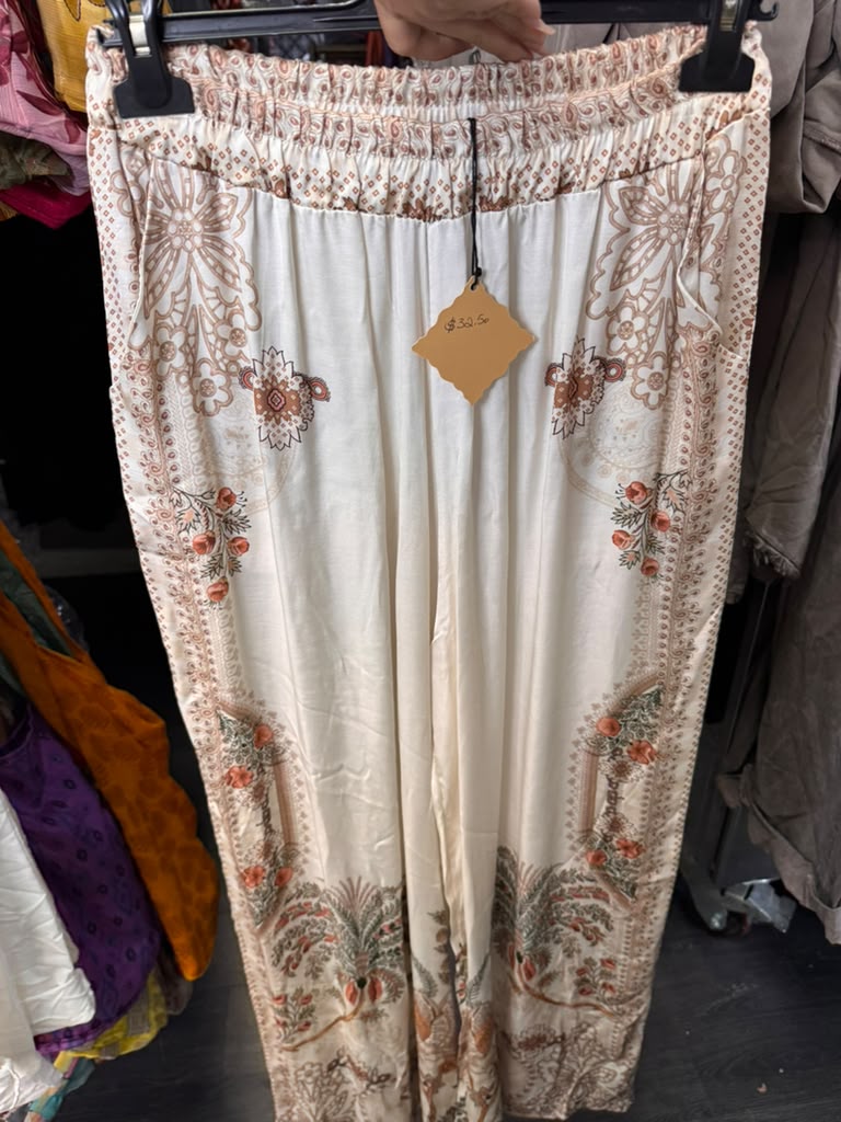 9099 Ornate Floral Border  Pants